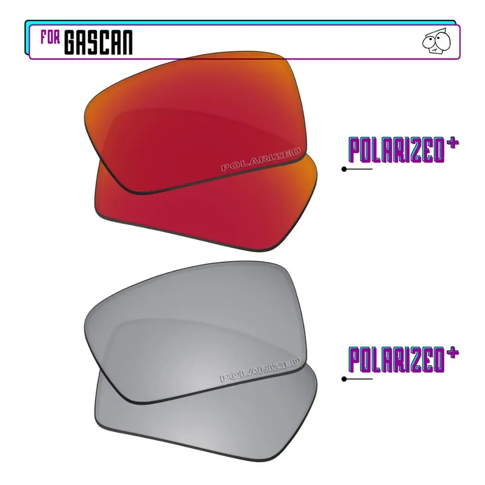 EZReplace Polarized Replacement Lenses for - Oakley Gascan Sunglasses - Sir P Plus-RedP Plus