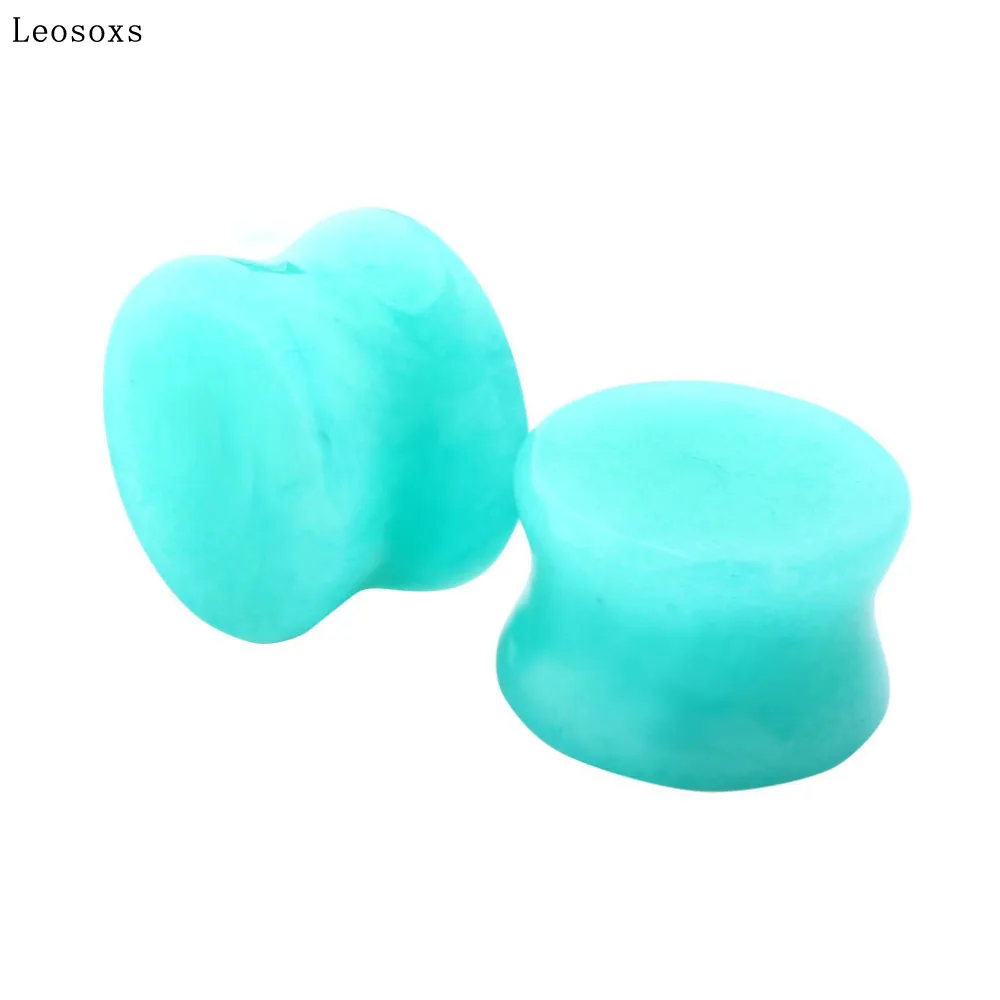 

Leosoxs 2pcs New Auricle, Stone Lake Blue Ear Expander, Piercing Jewelry