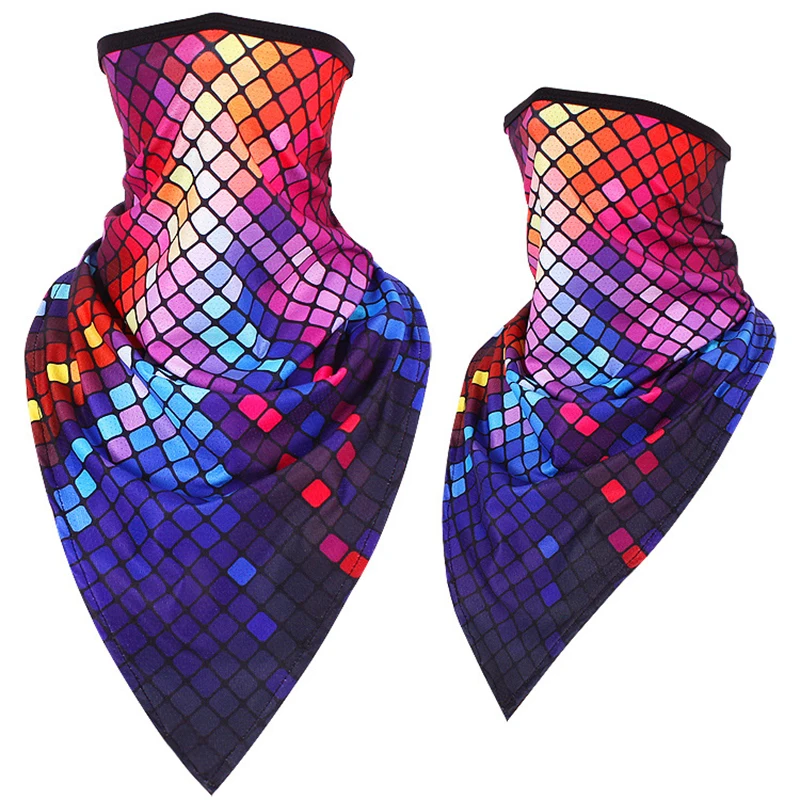 Треугольный шарф для спорта на открытом воздухе мужчин и женщин езды велосипеде