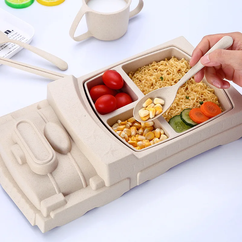 Креативная посуда для моделирования поезда из пшеничной соломы детская домашняя
