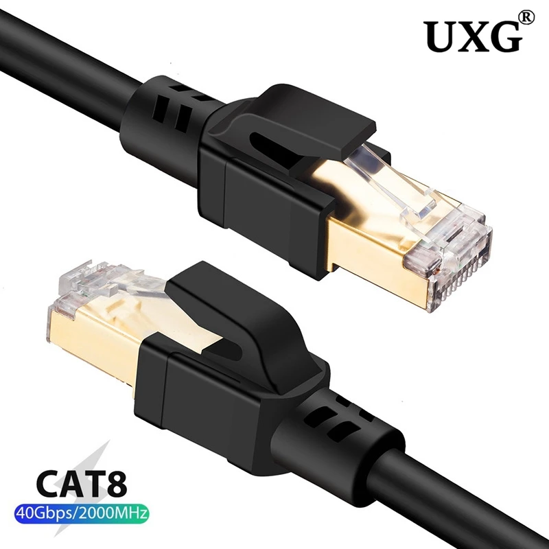 

Кабель Ethernet CAT 8, 40 Гбит/с, стандарт SSTP, UTP, сетевой кабель RJ45 для роутера, ПК, телевизора, ноутбука, PS4, кабель локальной сети