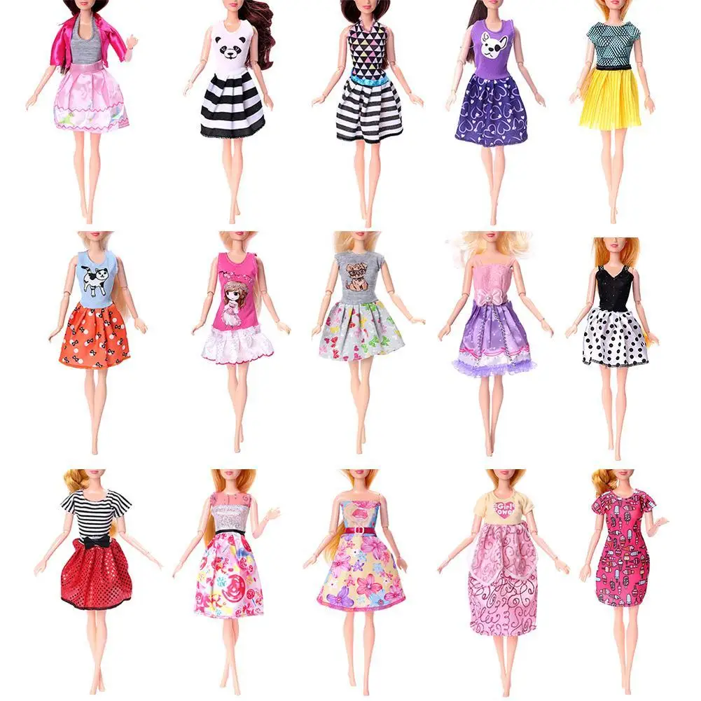 

1Pc Fashion Multicolor Polka Dot Outfit Dress Dress Skirt Cute Pattern Daily Casual Wear Accessories Clothes For Doll