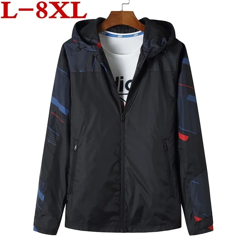 

quality 2020 high big new 8XL 7XL 6XL 5XL plus size Trend of Polyester jacket Men parka Spring Casual Coat