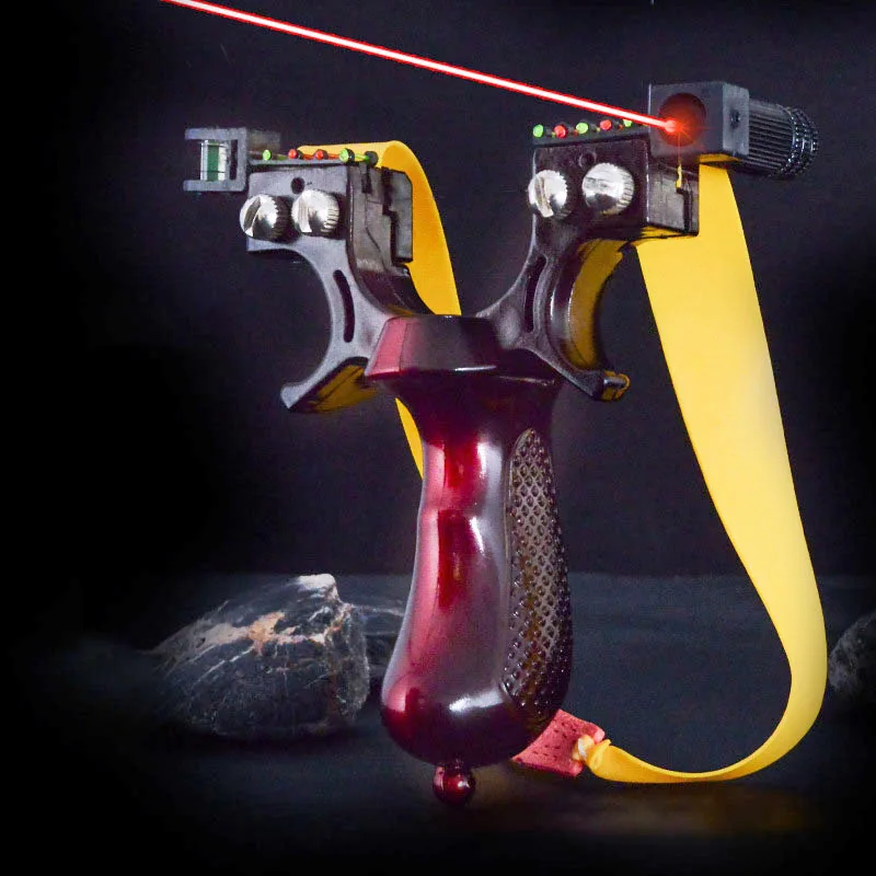 

Slingshot Hunting Catapult Set Upgrade Laser Aiming Slingshot with Rubber Band Outdoor High Precision Shooting Slingshot Suit