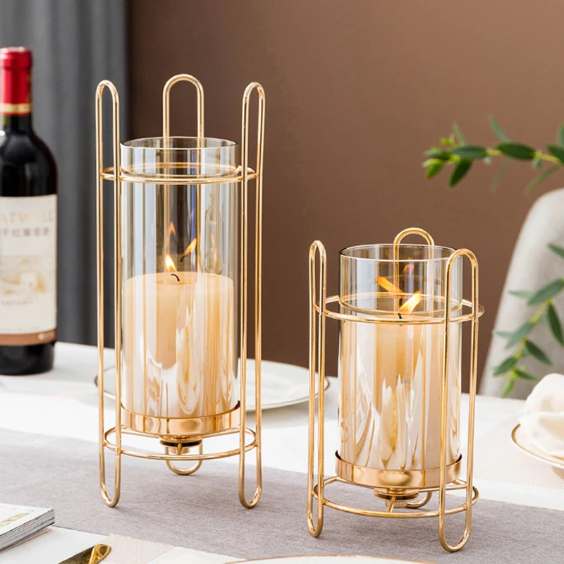

Nordic Light Luxury Retro Candlestick подсвечник Household Ornaments Candlelight Dinner Supplies Home Decoration Velas Bougeoir