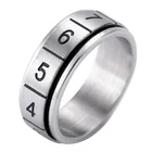 Вращающееся титановое кольцо 8 мм для мужчин и женщин, арабские цифры