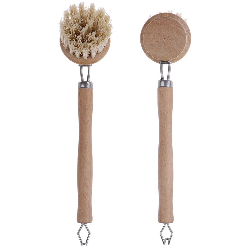 

Beech Long handle Pot brush Dish washing brush Household Kitchen cleaning brush Natural Wooden Dish Bowl Washing Cleaning Brush