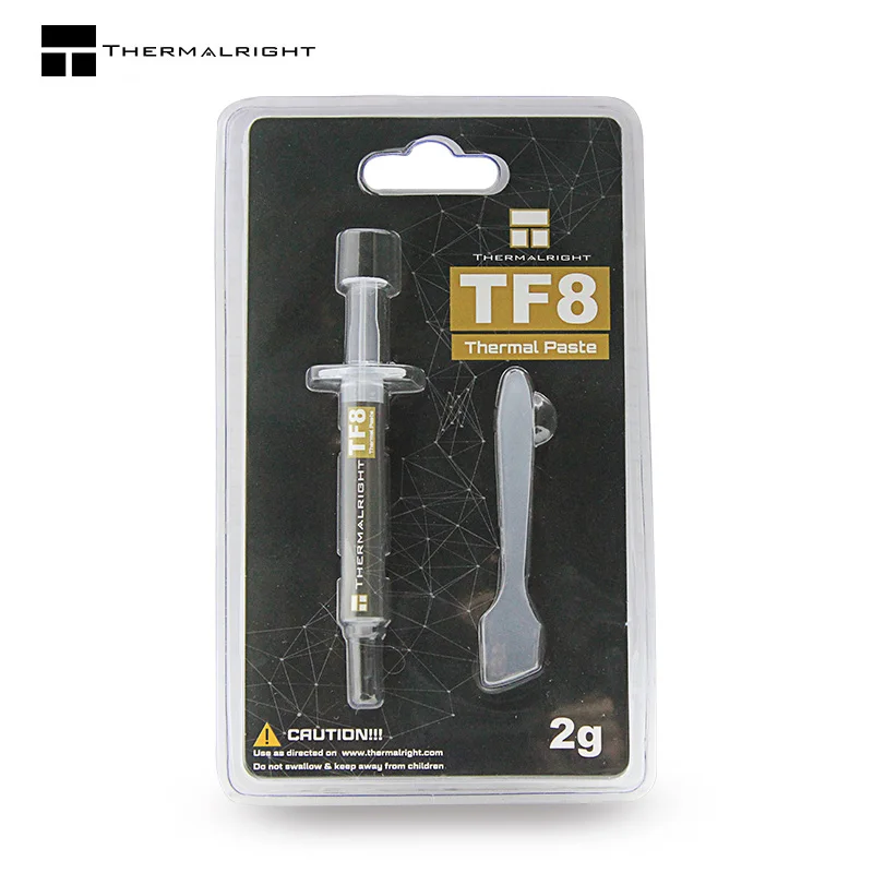 Тепловая правая термопаста TF8 для ЦП 13 8 Вт/мК проводимость содержание 2 г смазка
