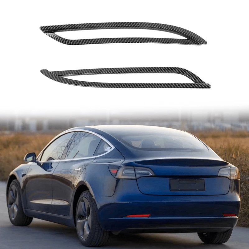 

Для Tesla модель 3 Y 2021 углеродного волокна Лампа заднего противотуманного фонаря крышка противотуманной фары, отделка, декоративные рамки