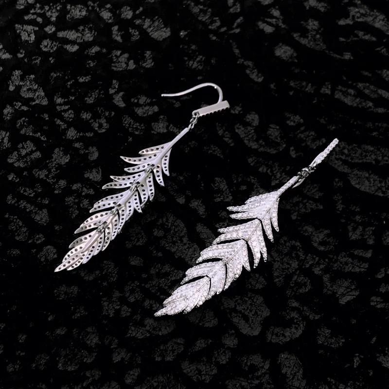 

Серьги-подвески женские из серебра 925 пробы, 3 цвета