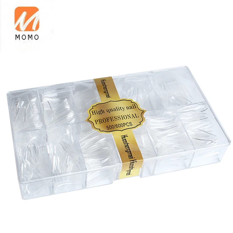 

Nail Tips Transparent Folding Seamless Semi-Nail Sticky Full Paste for Nail Beauty Shop Water Drop Ballet Nail