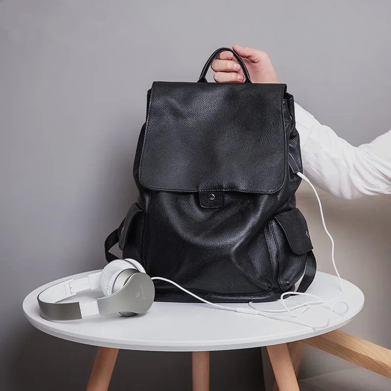 2019 новый мужской кожаный дорожный рюкзак в деловом стиле кожаная мужская сумка