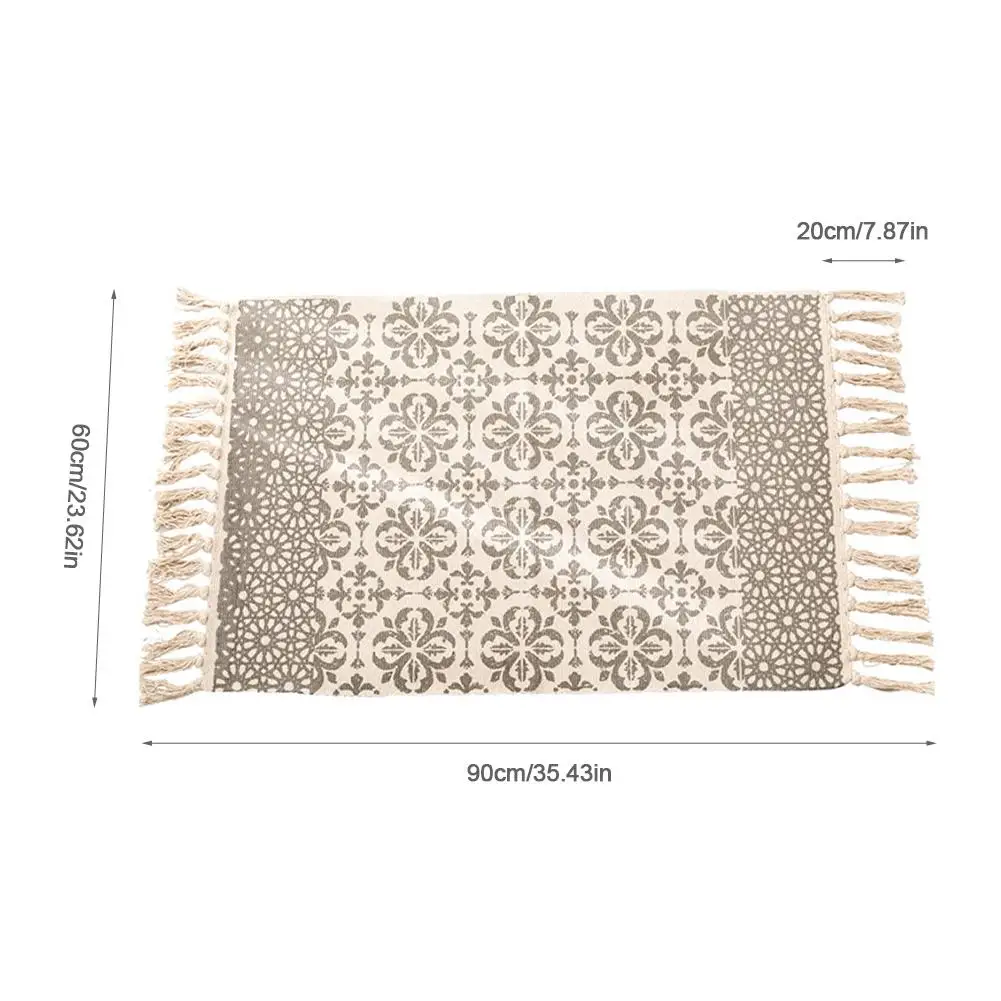 Современный небольшой коврик в богемном стиле хлопковый моющийся двусторонний