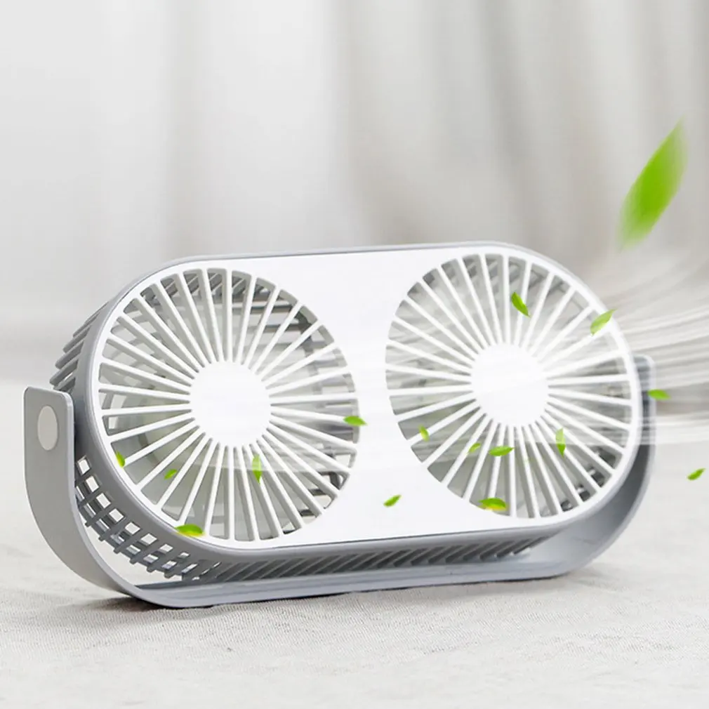 

Practical Double Head Desktop Fan Creative Multi-function Aromatherapy Fan Office Mini Usb Small Fan
