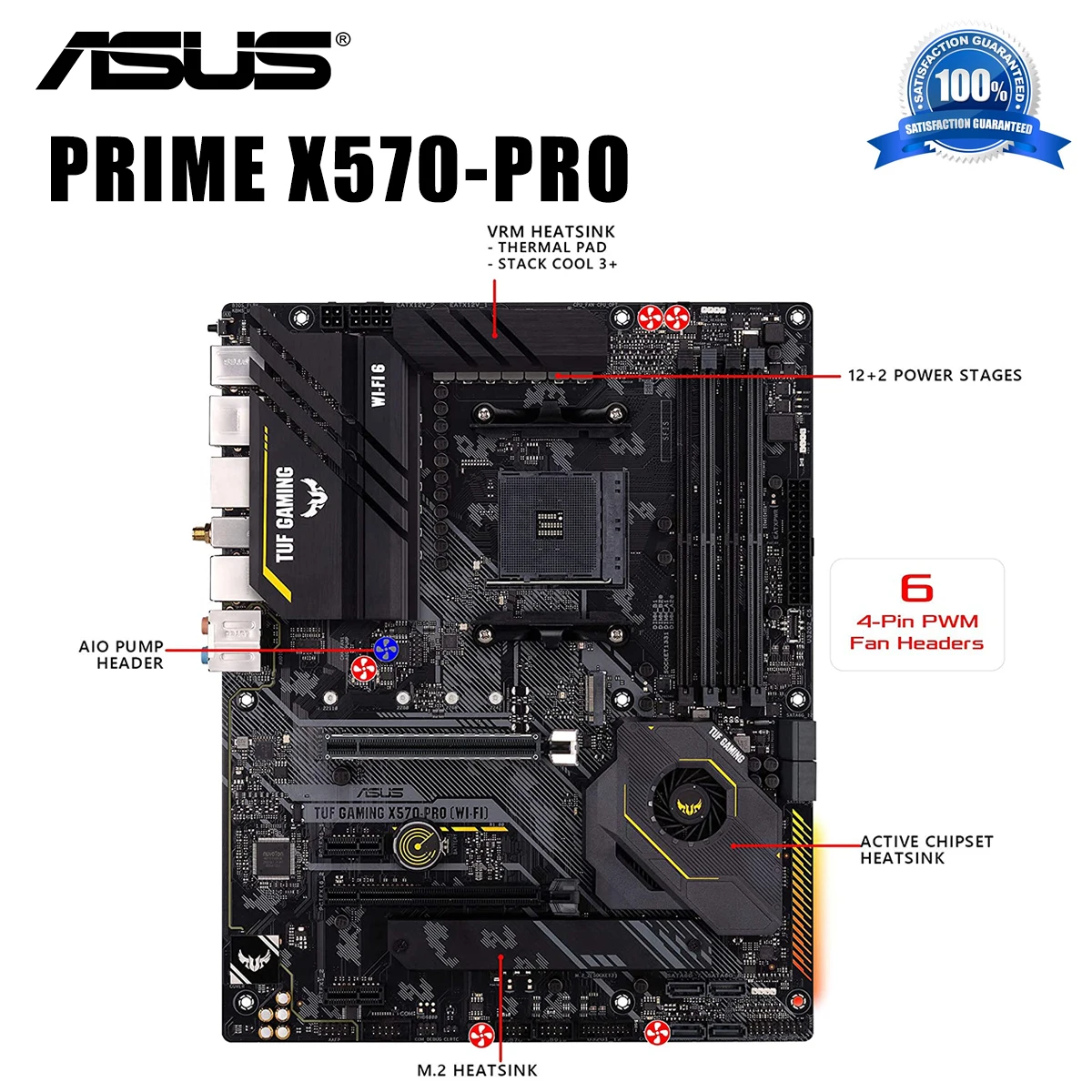 Billig Asus PRIME X570-PRO Motherboard DDR4 128GB PCI-E 4,0 M.2 SSD RGB CrossFireX AMD Ryzen Desktop USB 3,2 AMD X570 Placa-Mãe AM4 ATX