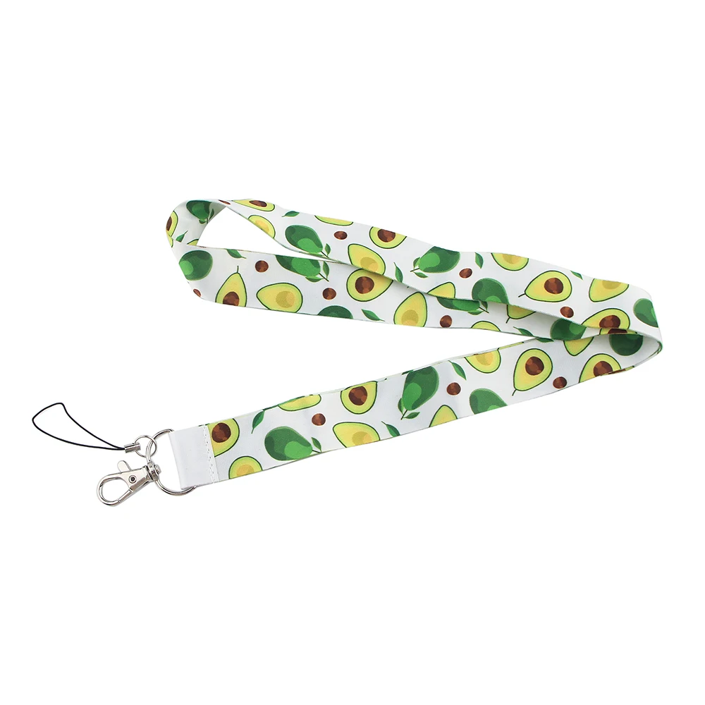 

K2796 Cartoon Fruit Lanyard For Buttons Phone Strap Avocado Lanyard Neck Strap Keychain Lanyards ID Badge Holder
