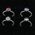 Женское кольцо из серебра 2020 пробы, с фианитом