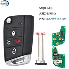 PN:5G6 959 752 BM 3 + 1 кнопка ASK315 МГц смарт-ключ для VW 2015-2019 Golf GTIMQB AES  HU162 с выемкой