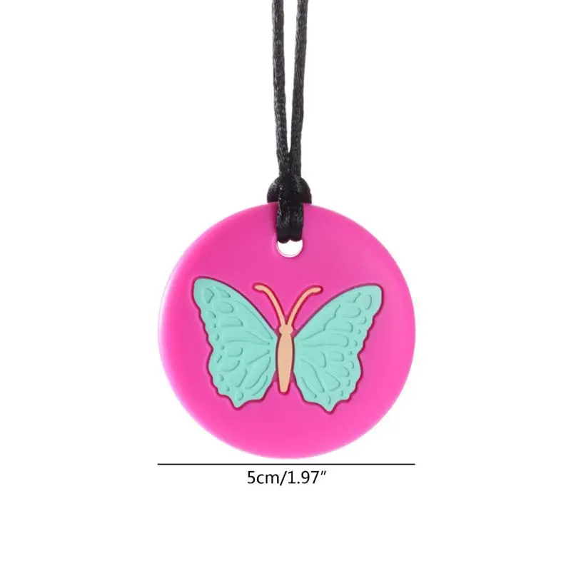 Collar masticable de silicona para ni&ntilde;os, mordedor sensorial con autismo, TDAH, tubos de dentici&oacute;n-5
