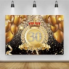 Золото блестящая корона Женская Happy 30th День рождения баннер фон золотые шары черный фон для фотосъемки Фотостудия
