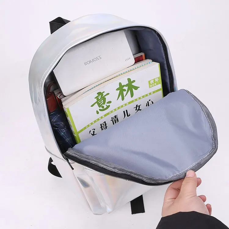Новая Светоотражающая и сумка рюкзак женская PU школьная для студентов дорожная