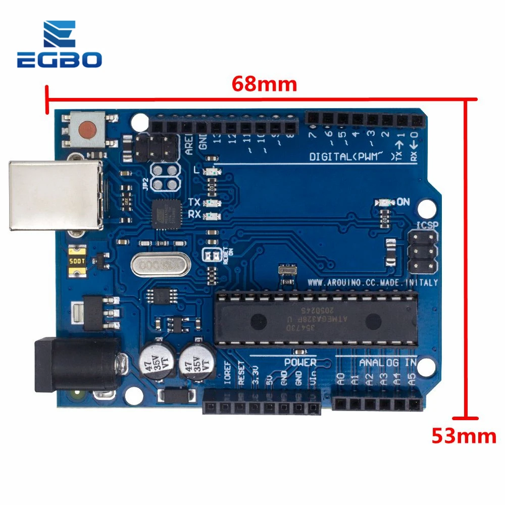 Официальная коробка UNO R3 ATMEGA16U2 с чипом MEGA328P для платы разработки Arduino и USB кабелем 1