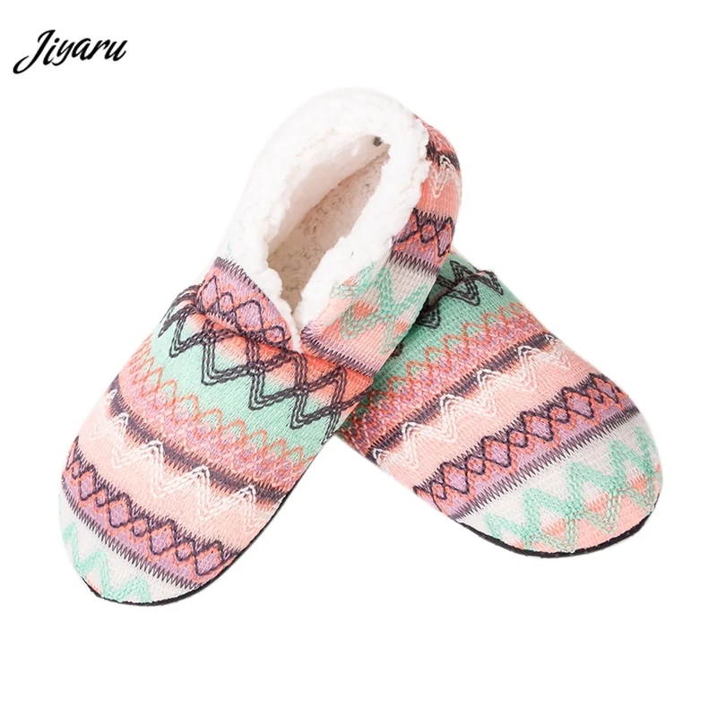 Новые Теплые женские домашние тапочки на плоской подошве зимние мягкие удобная