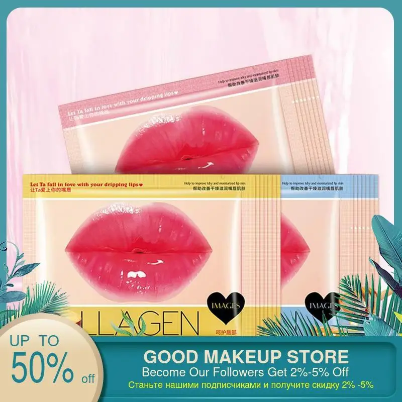 1 шт. кристальная коллагеновая маска для губ с медовым персиковым молоком