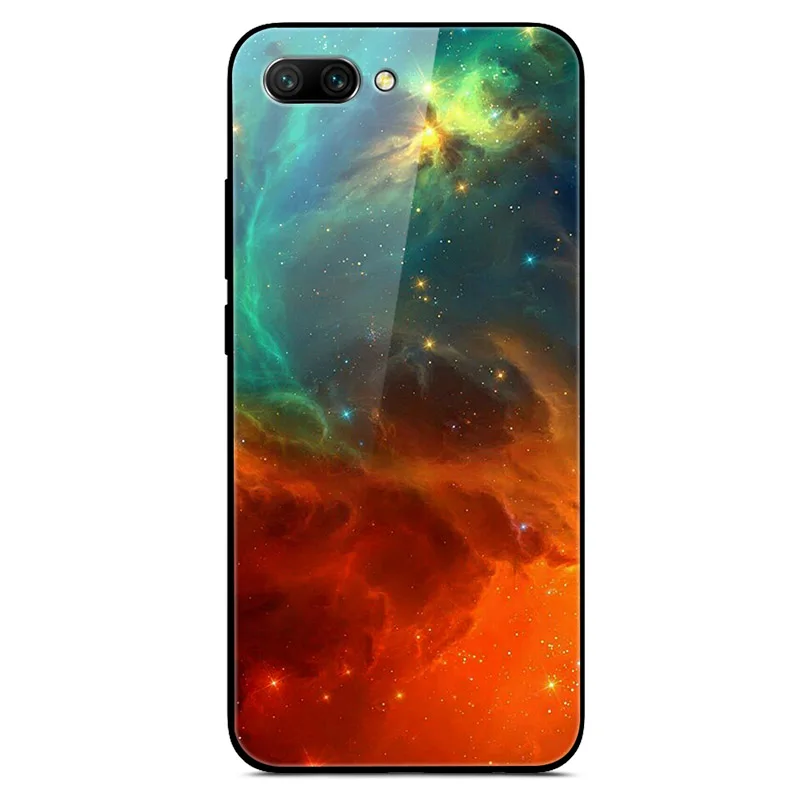 Чехол для Honor 10 чехол Huawei задняя крышка с рисунком из закаленного стекла Жесткий