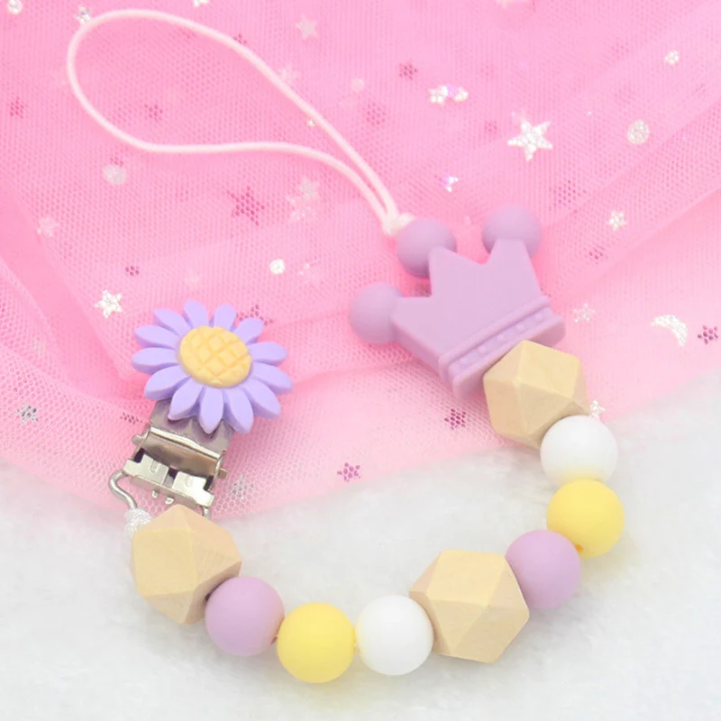 1 шт. детская цепочка для соски-пустышки с силиконовыми бусинами | Мать и ребенок