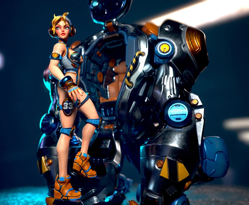 

100 мм наборы моделей из смолы для девочек, фигурка MechWarrior, Неокрашенная, без цвета, фотография