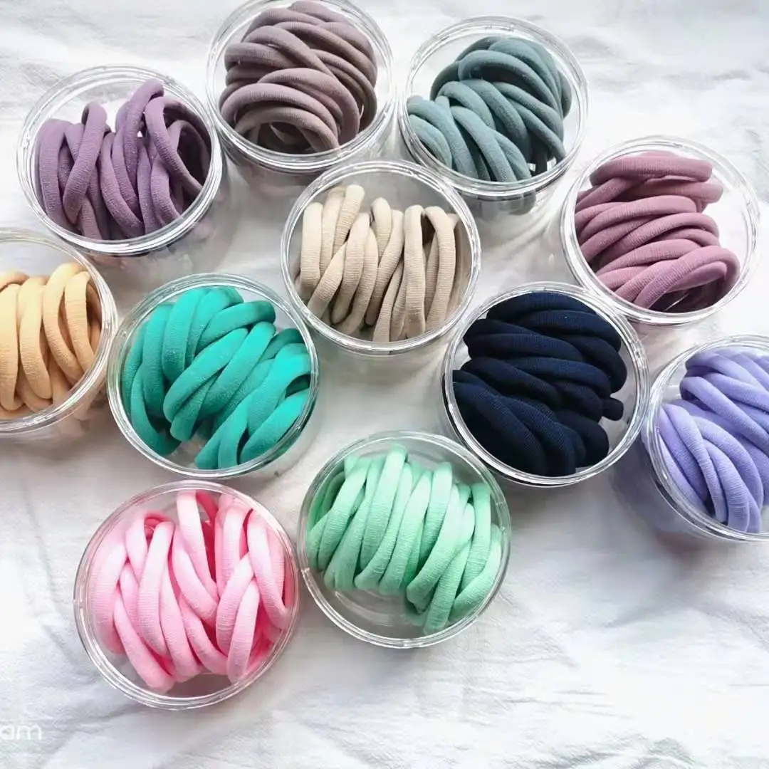 

20pcs Girls Solid Color Big Rubber Band Ponytail Holder Gum Headwear Elastic Hair Bands Korean Girl Hair Accessories Ornaments