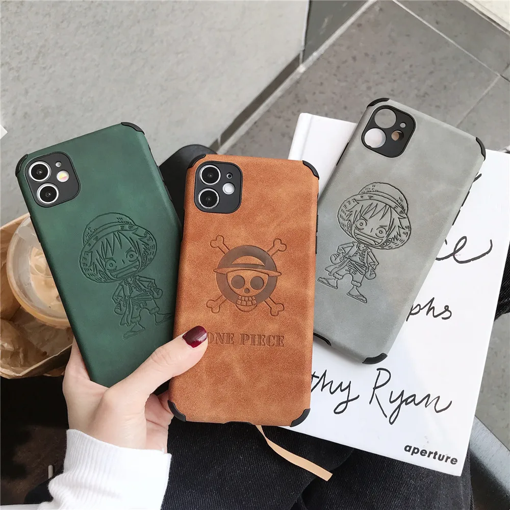Чехол с японским аниме Луффи для iPhone 12 11 pro X XR XS MAX 8 7 6 s plus чехлы из искусственной