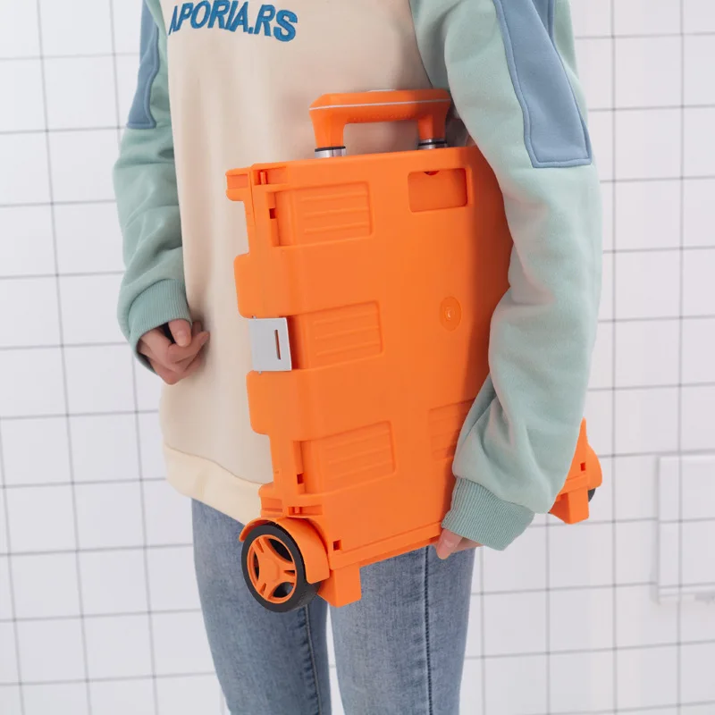 Foldable Rolling Travel Suitcase On Wheel High Quality Waterproof Foldable Luggage Lightweight High Capacity  Trolley Case