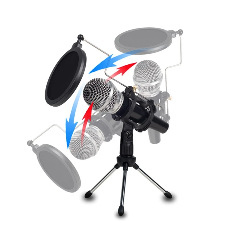 Штатив Трипод для микрофона с амортизирующей подставкой Настольный кронштейн