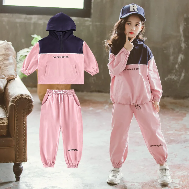 

Kids Clothes Set Teen Girls Tracksuits Spring Autumn Sets Long Sleeve Children Clothing Suits Little Hooded Girls Clothes Sets