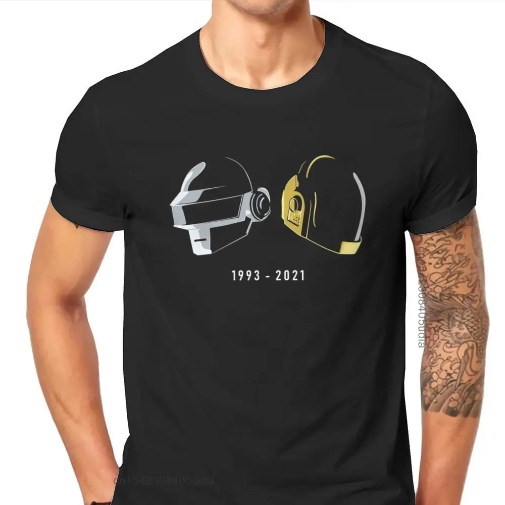 Футболка Daft Мужская в стиле панк с изображением музыкальной группы Tribute Helmet Art