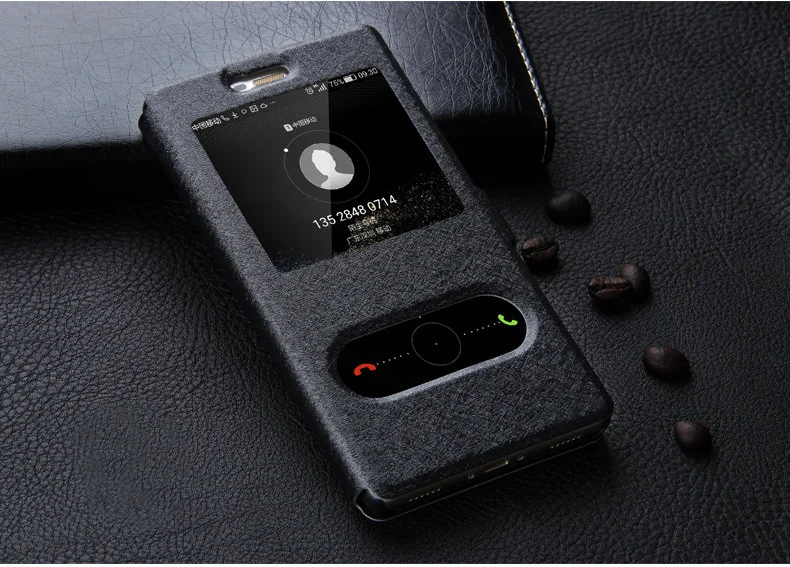 Для Nova Lite 2017 чехол Smart View кожаный с окошком откидной крышкой для Huawei NOVA SLA-L22 SLA-L02 5 0