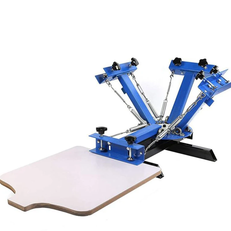 

4 Color 1 Station Silk Screening Screenprint Press Screen Printing Machine
