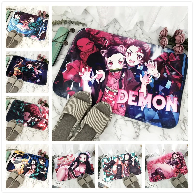 

Demon Slayer Anti-slip Rug Manga Character Carpet Area Mat for Kids Adult Bed Side Bedroom Anime Decor 40x60cm