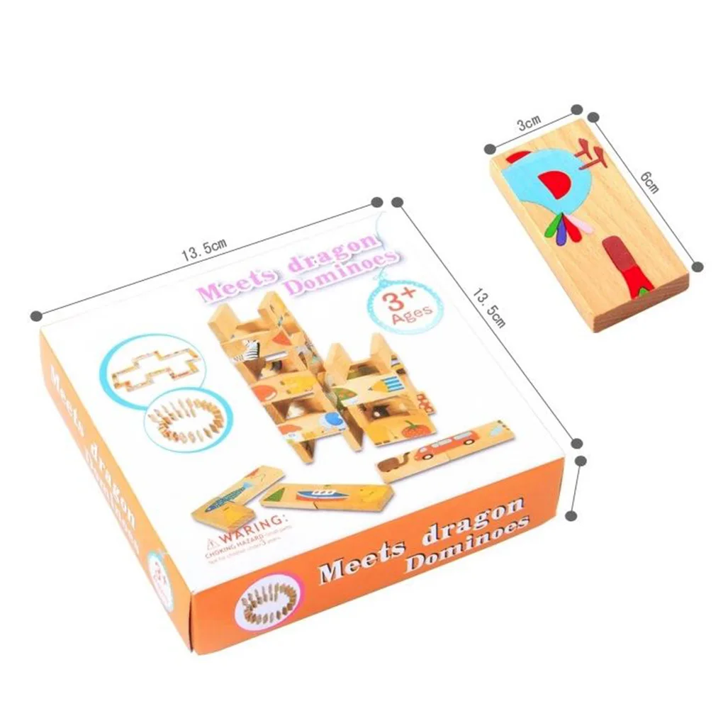 

28pcs/set Cartoon Animal Colored Jigsaw Educational Baby Toys Wooden Birthday Gifts Early Childhood Puzzle Toys