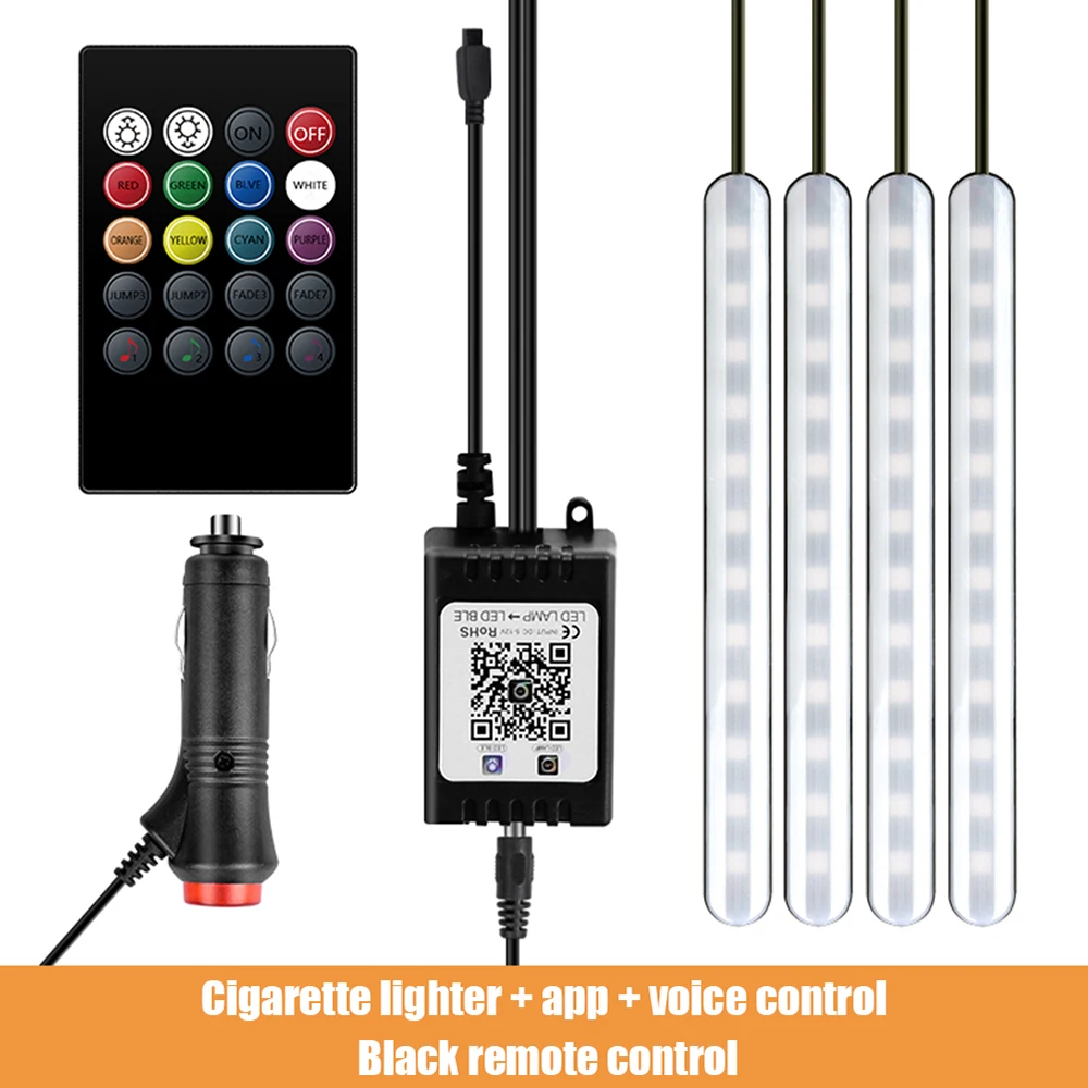 

DC 12 В автомобиля RGB Светодиодная лента атмосфера подсветка ног контроллер приложения интерьер автомобиля декоративное освещение для iPhone ...