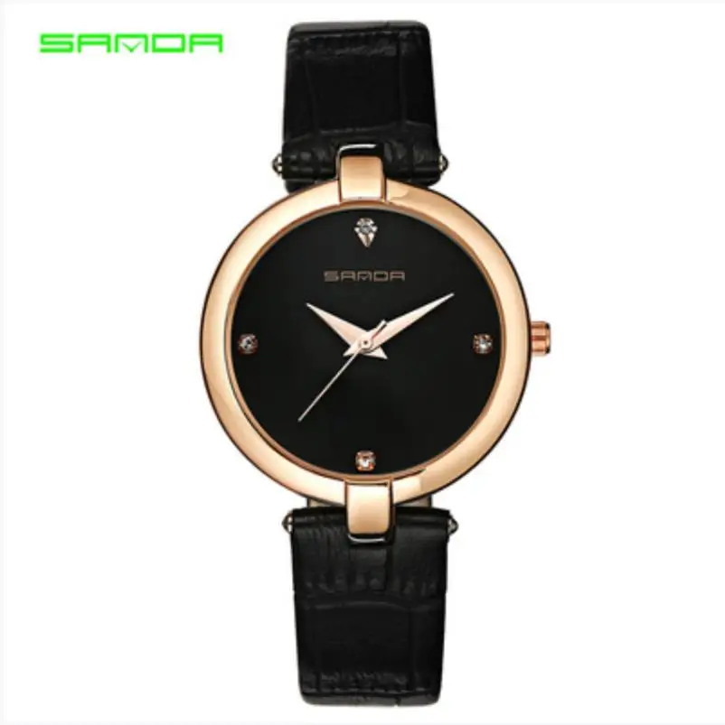 

2021 New Simple ZB Diamond Scale Ladies Watch Casual Business Belt Quartz Watch Waterproof Wild Watch