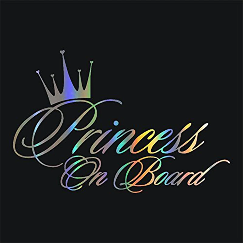 

Car Sticker Cartoon Crown Princess Baby Car Vinyl Sticker Car Rear Window Body Decoration Decals Waterproof Sunscreen,16cm*11cm