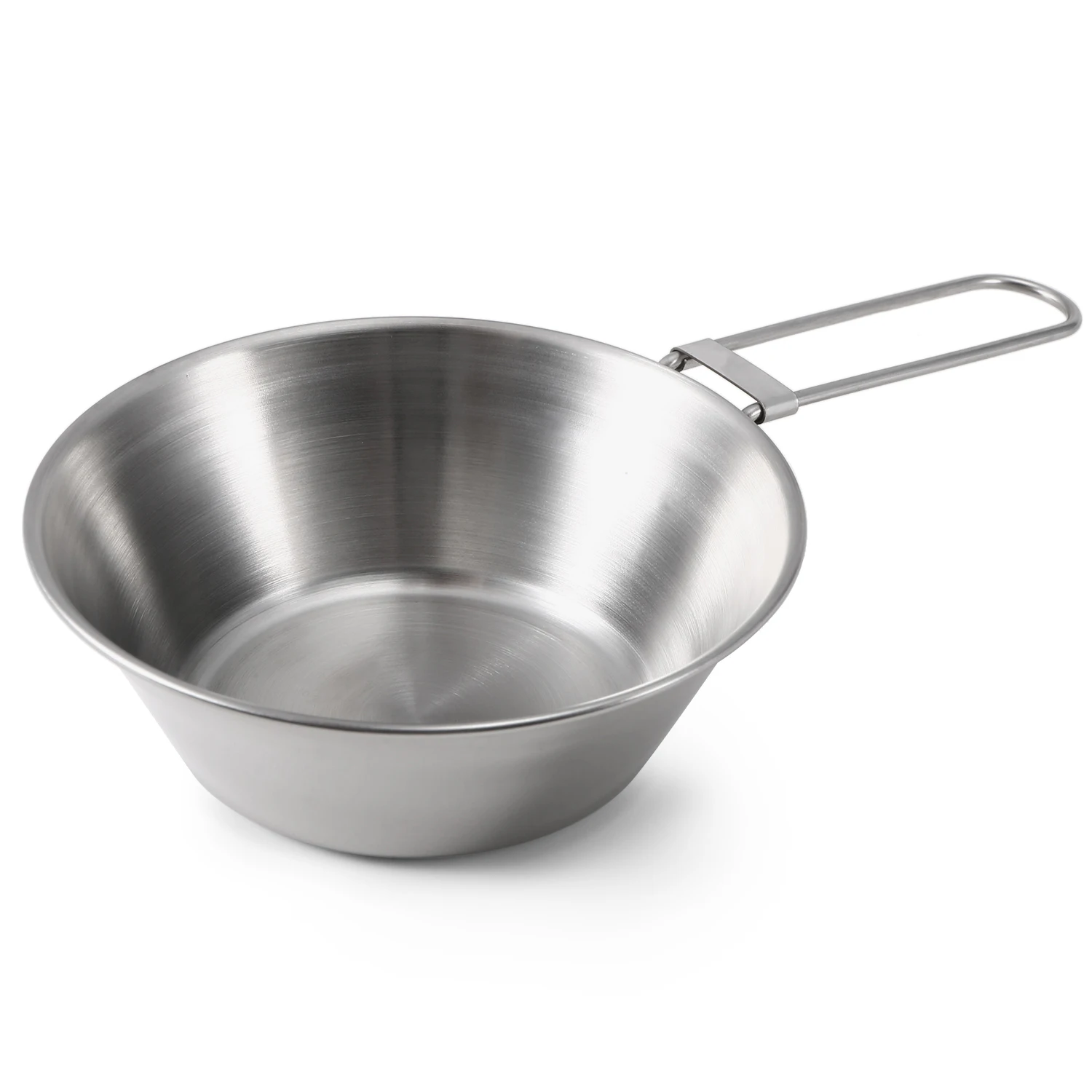 Lixada Camping Bowl Titanium &amp Stainless Steel with Foldable Handle for Outdoor Hiking Backpacking Picnic | Спорт и развлечения