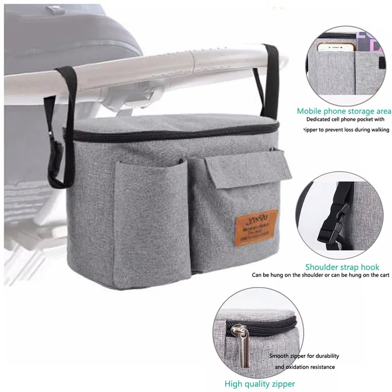 Сумка для детской коляски многофункциональная модная подгузник