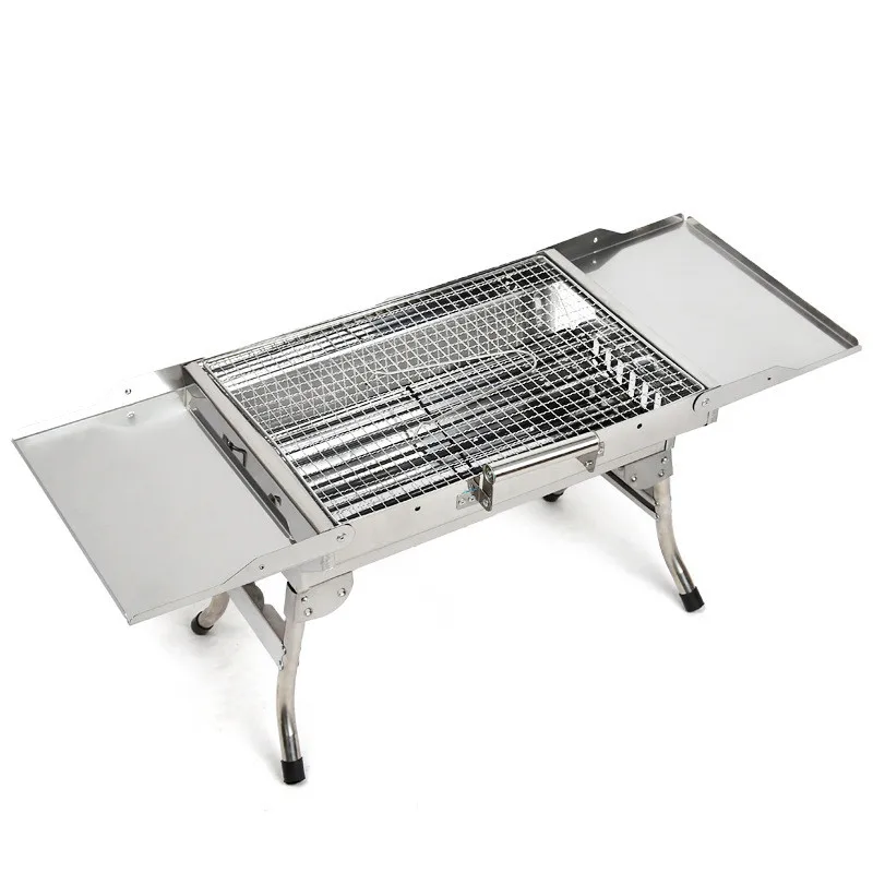 Outdoor Charcoal Portable Grill Stainless Steel Household Foldable BBQ | Дом и сад