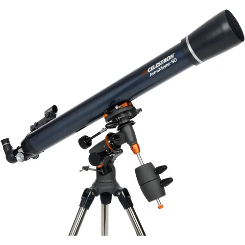 Celestron AstroMaster 90EQ 90 мм F/11 рефракторный астрономический телескоп штатив с
