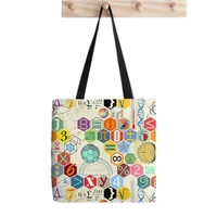 2021 shopper math tote bag printed tote bag women harajuku shopper handbag girl shoulder shopping bag lady canvas bag