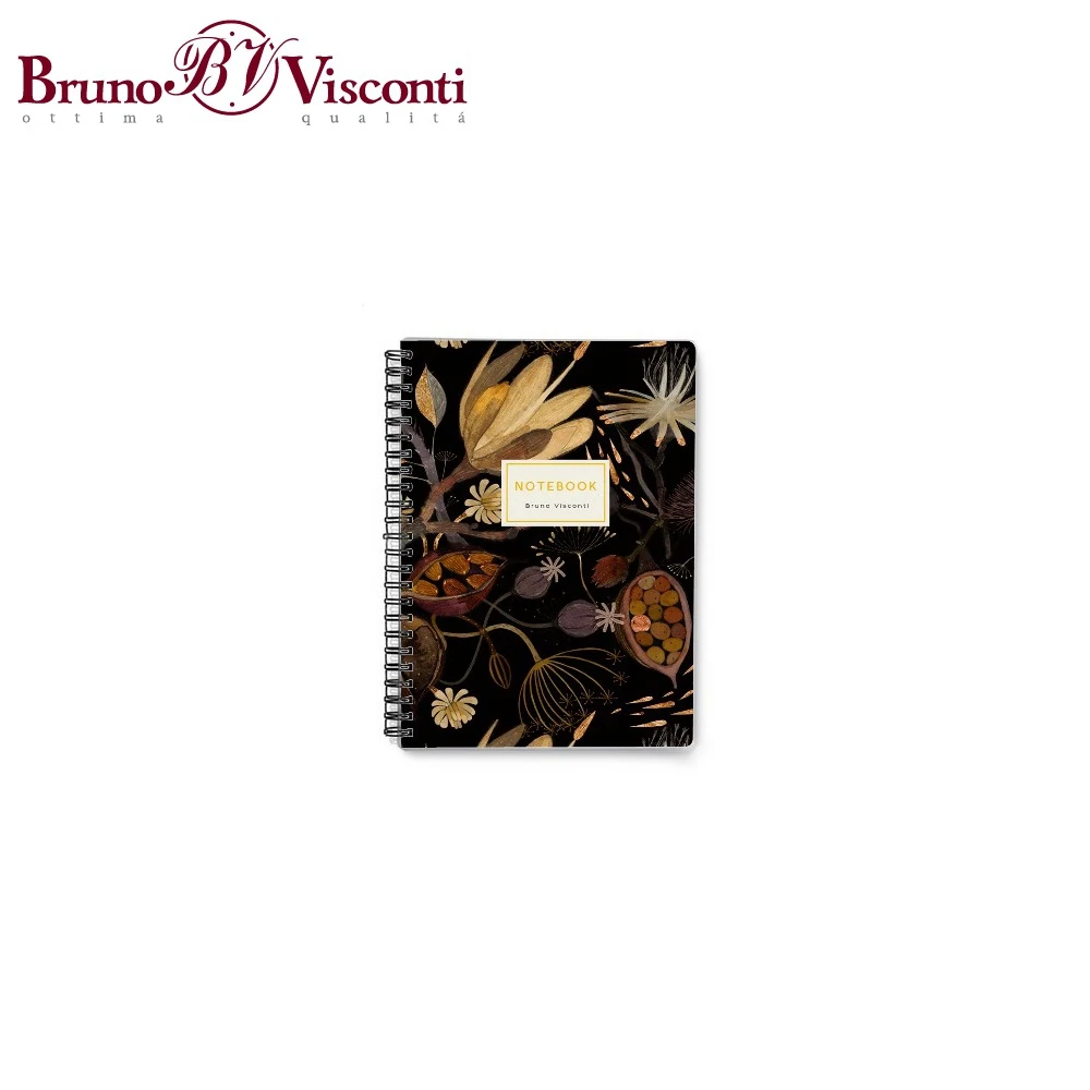 Тетрадь на гребне А5 "ПИОНЫ" 60л. клетка 7-60-201/03 BRUNO VISCONTI | Канцтовары для офиса и